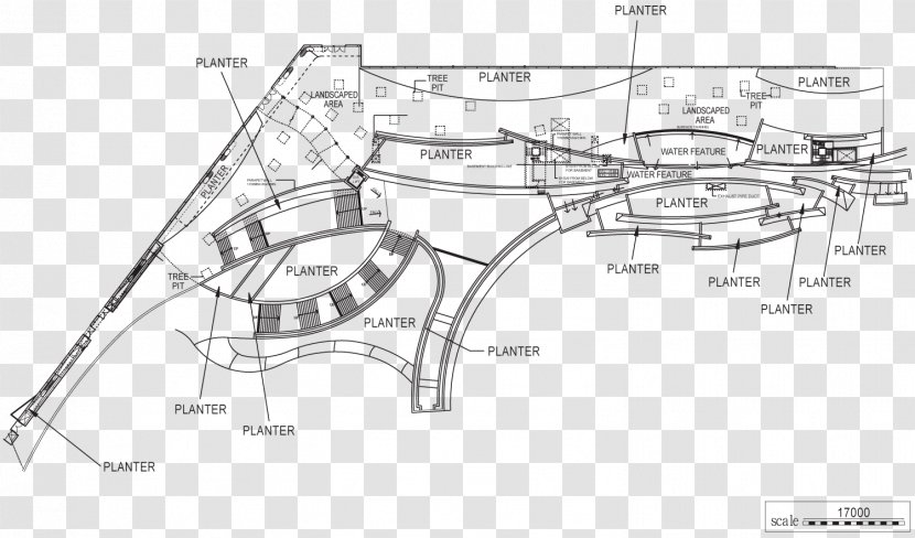 Floor Plan Technical Drawing Architecture - Area - Terraces And Open Halls Transparent PNG