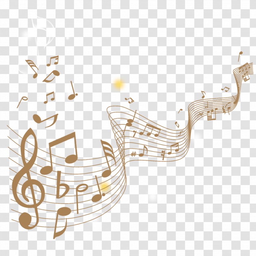 Musical Note Staff - Watercolor Transparent PNG