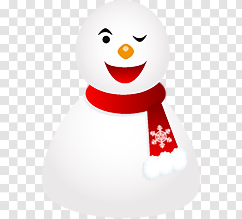 Snowman Christmas ICO Icon - Smile - Red Scarf Transparent PNG