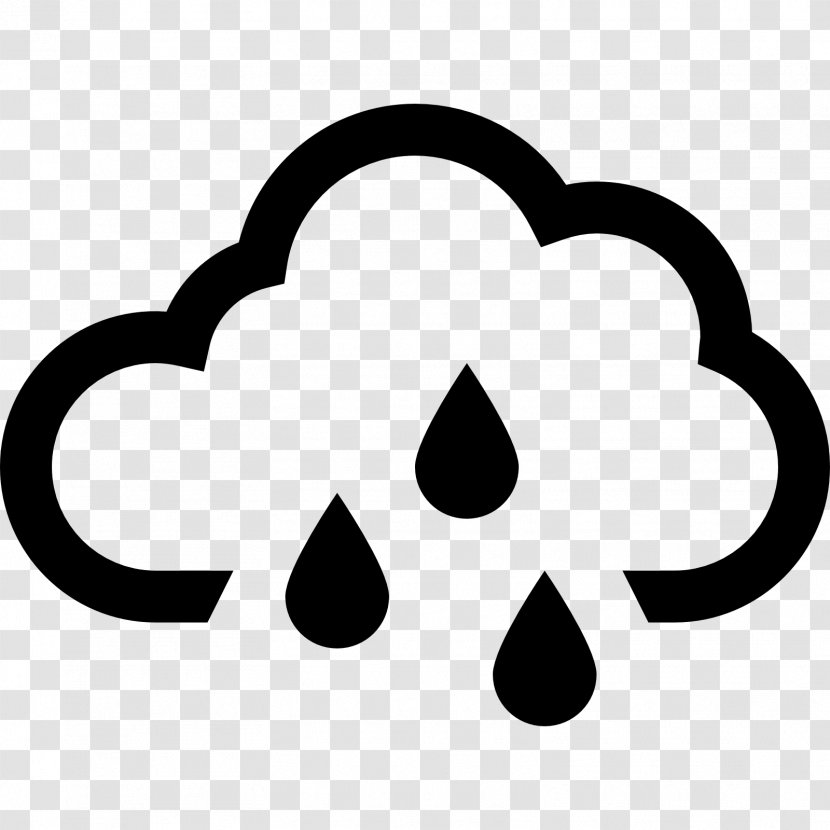 Rain Light Cloud Clip Art - Black Transparent PNG