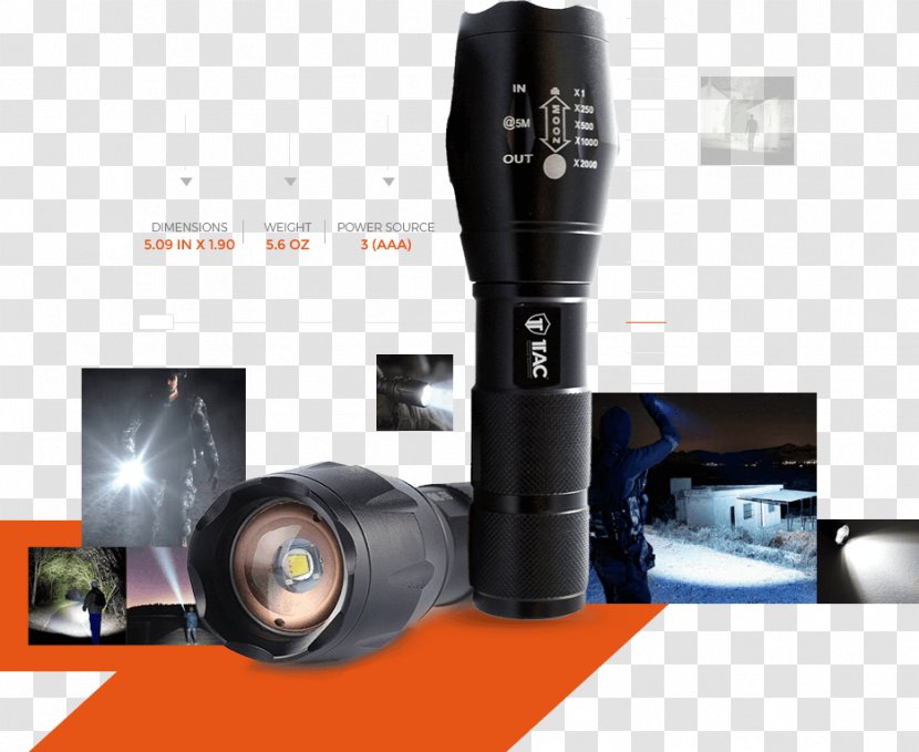 Flashlight Tactical Light Lumen Light-emitting Diode - Lantern Transparent PNG
