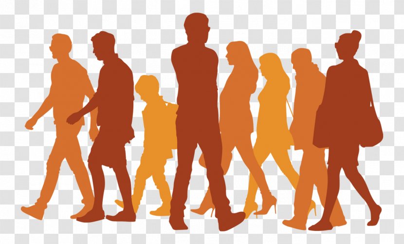 Silhouette Walking Icon - Passers-by Vector Transparent PNG