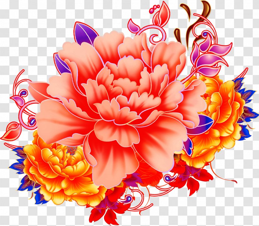 Moutan Peony Flower Clip Art - Website Transparent PNG