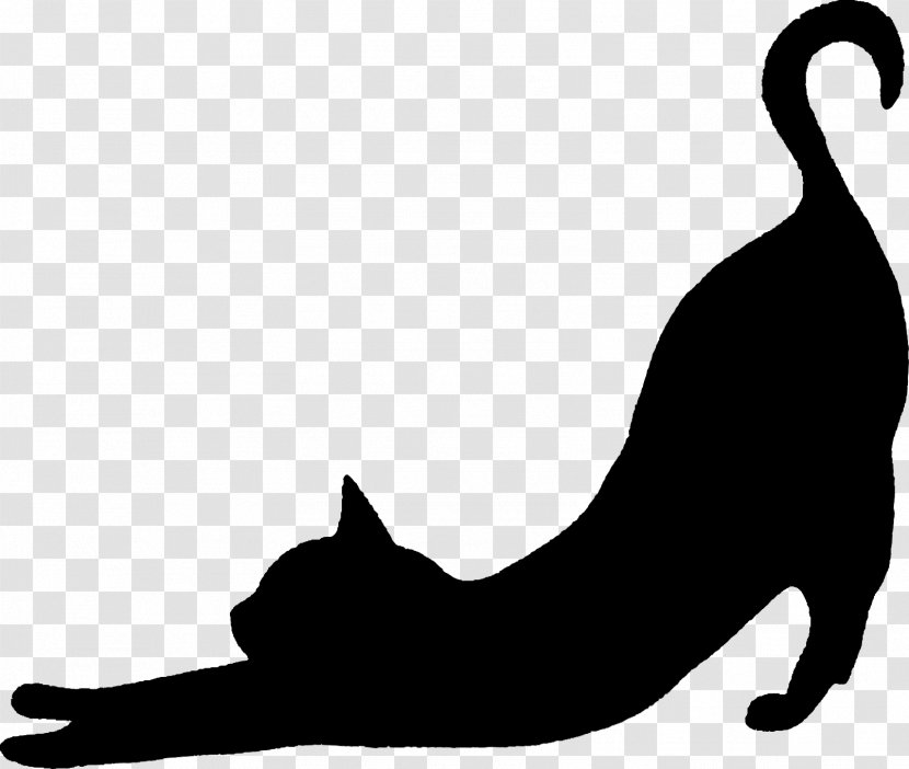Black Cat Silhouette Kitten Clip Art - Domestic Shorthaired Transparent PNG