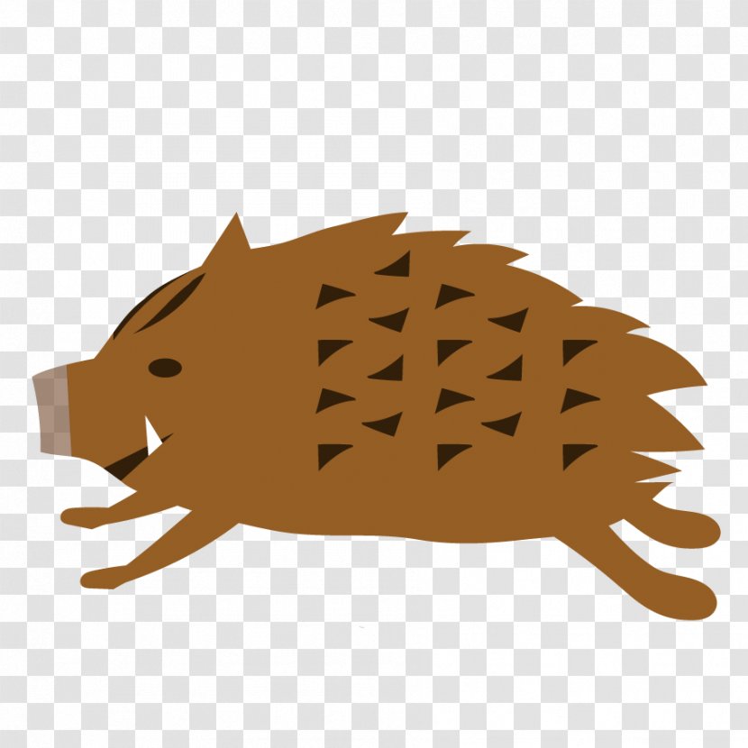 Wild Boar Pig Whiskers Clip Art - Earthly Branches Transparent PNG