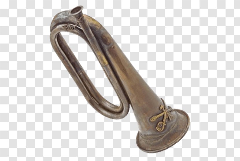 01504 7th Cavalry Regiment Bugle Denix - Brass Transparent PNG