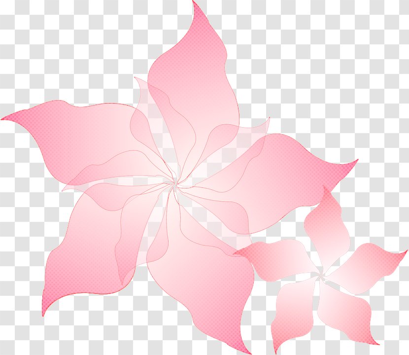 Pink Flowers Background - Herbaceous Plant - Mallow Family Transparent PNG