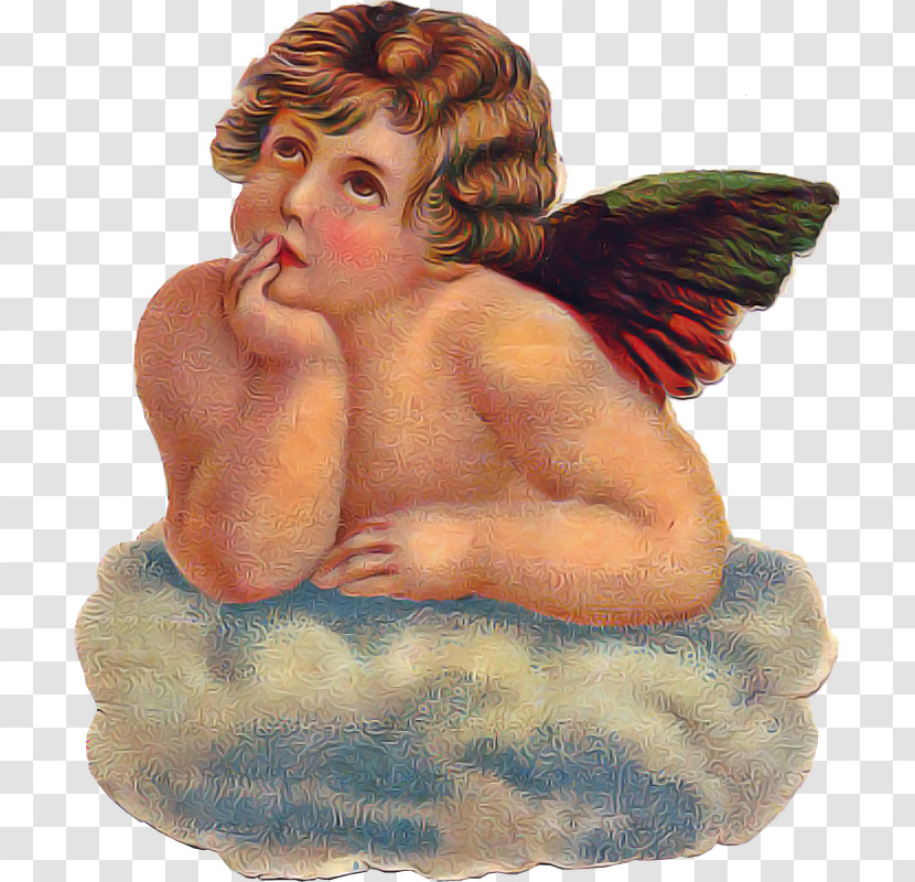 Angel Figurine Kneeling Wing Mythology Transparent PNG