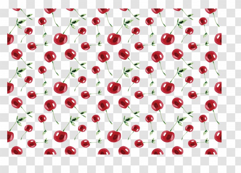 Cherry Computer Mouse Red Mousepad Pattern - Ornament - Hand Painted Transparent PNG
