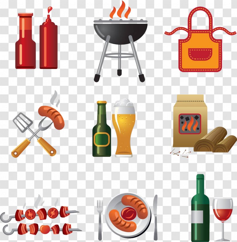 Churrasco Barbecue Illustration - Banco De Imagens - Hand-painted Dishes Transparent PNG