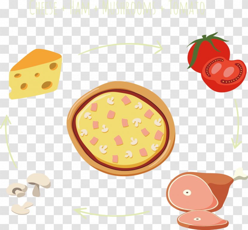 Pizza Ingredient Computer File - Gratis - Vector Painted Ingredients Transparent PNG