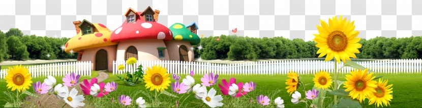 Download Icon - Flowering Plant - Mushroom House Transparent PNG