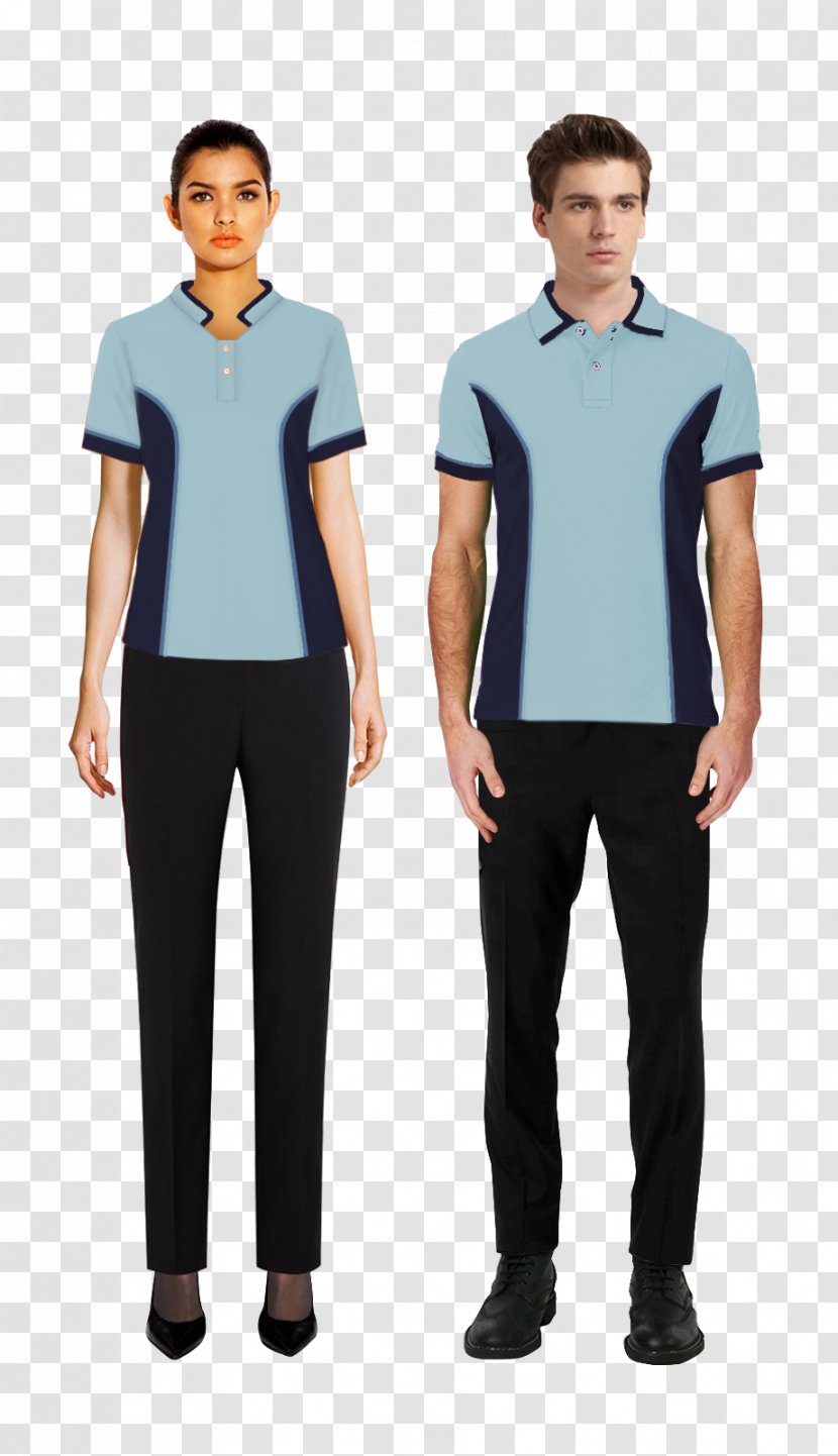 T-shirt Front Office Uniform Sleeve Business - Tshirt Transparent PNG