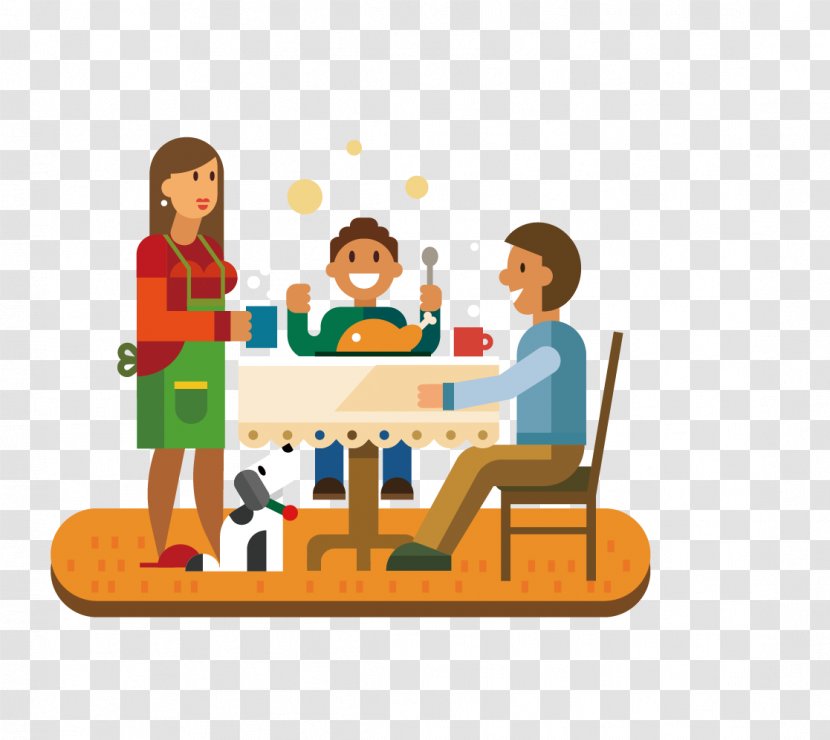 Family Clip Art - Silhouette - Vector Table Transparent PNG