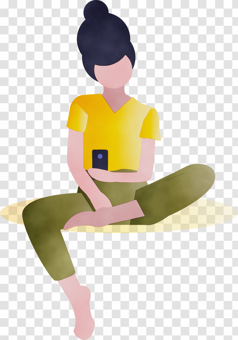 Sitting Cartoon Standing Leg Physical Fitness Transparent PNG