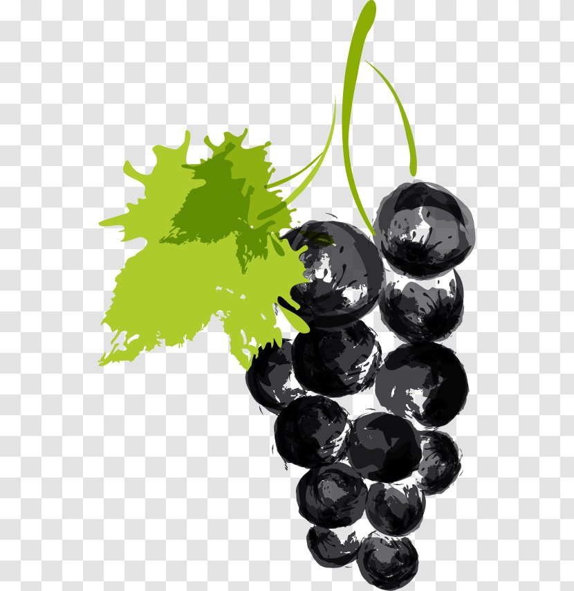 Auglis Aedmaasikas Cherry Raspberry - Black And White - Grapes Vector Material Transparent PNG
