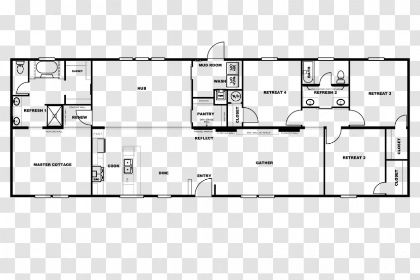 Floor Plan Clayton Homes House Bedroom - Watercolor Transparent PNG