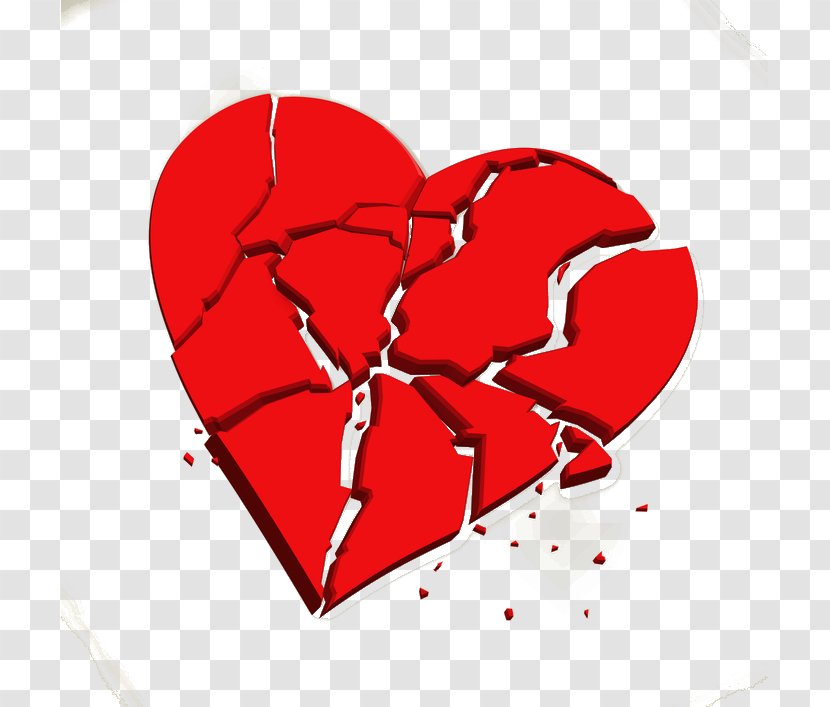 Broken Heart Love Drawing - Cartoon - Silhouette Transparent PNG