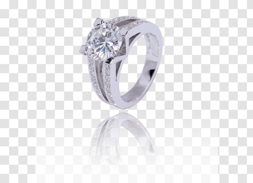 Solitaire Diamond Wedding Ring Engagement - Platinum - Solitaires Transparent PNG