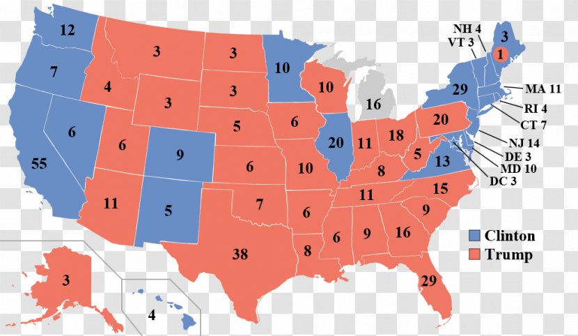 US Presidential Election 2016 United States Electoral College - President Of The - Us Transparent PNG