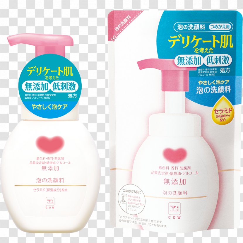 Cattle Cleanser Cow Brand Soap Kyoshinsha Foam 洗脸 - Reinigungswasser - Product Transparent PNG