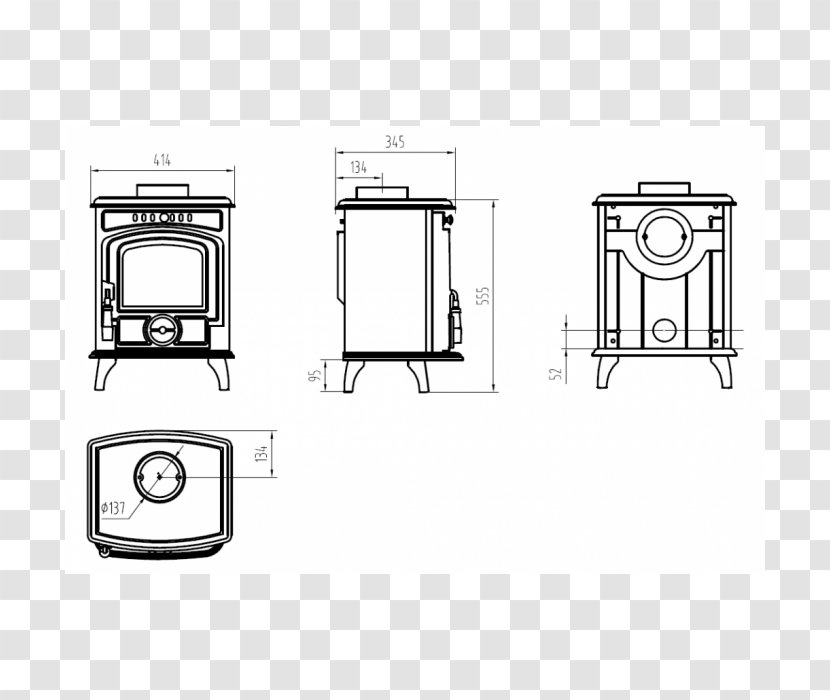 Clean-burning Stove Cooking Ranges Cast Iron Kitchen - Black And White Transparent PNG