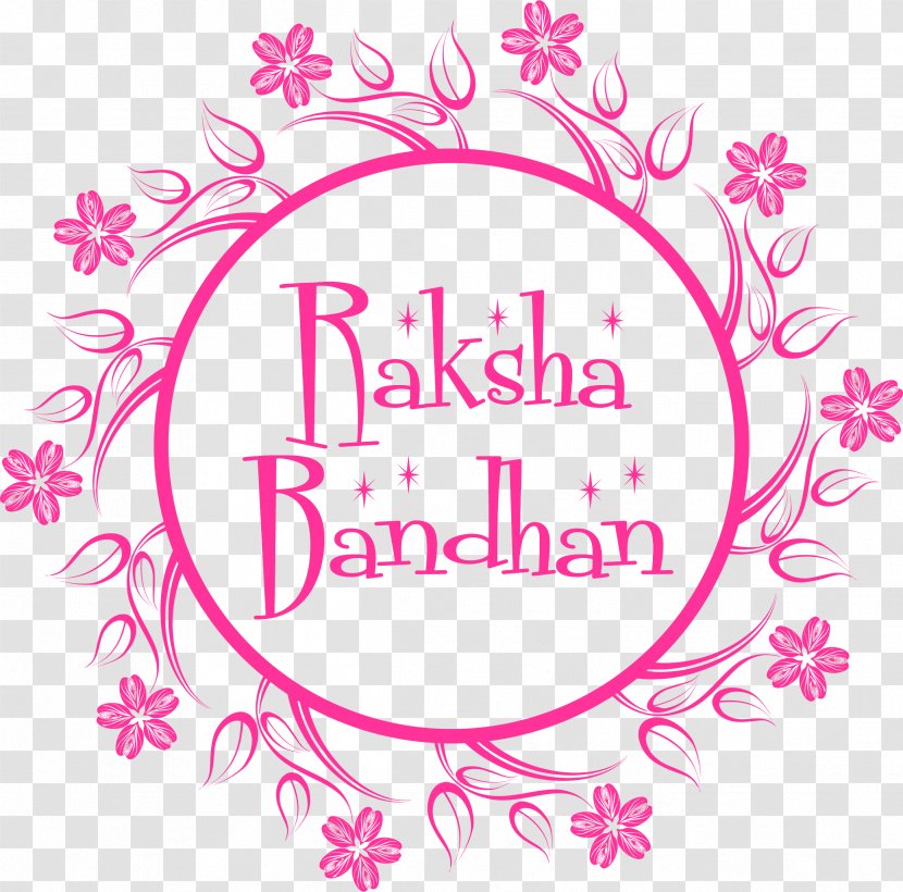 Happy Raksha Bandhan Festival Floral . - Brand - Pink Transparent PNG