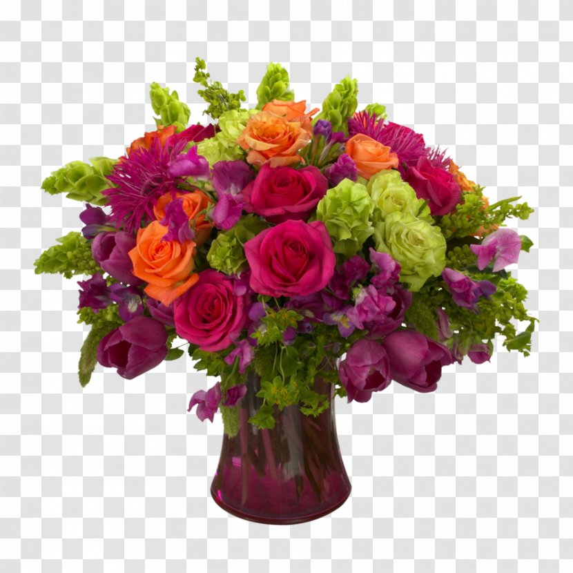 Flower Bouquet Vase Cut Flowers Garden Roses - Pink Transparent PNG