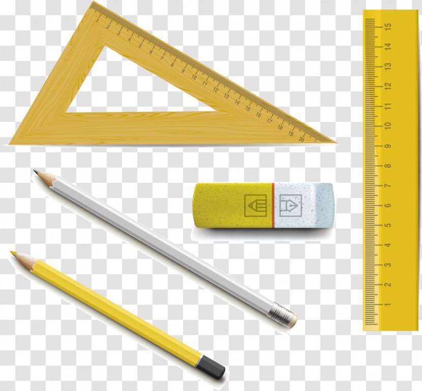 Ruler Pencil Eraser - Triangle Transparent PNG