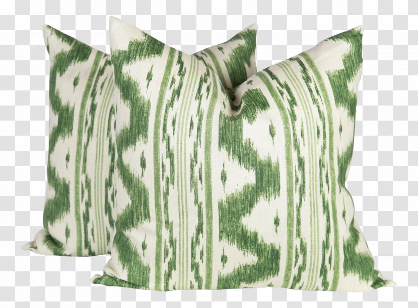 Throw Pillows Green Ikat - Pillow Transparent PNG