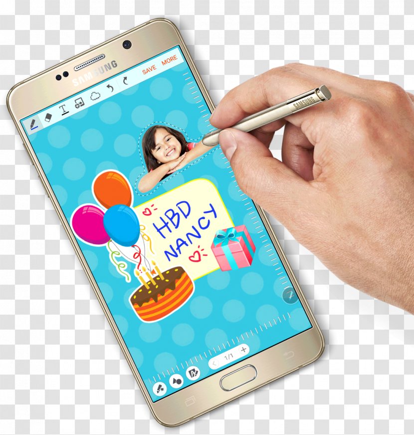 Smartphone Samsung Galaxy Note 5 Feature Phone Stylus - Mobile Transparent PNG