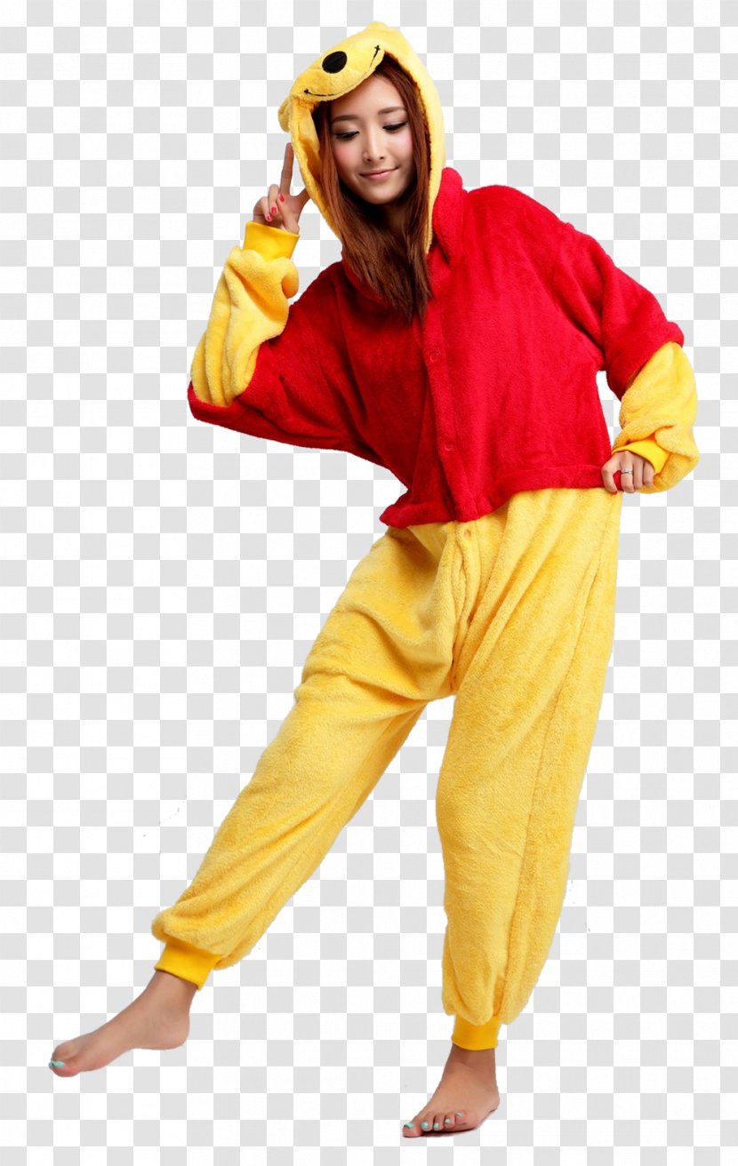 Winnie The Pooh Clothing Pajamas Onesie Hurly Burly - Yellow Transparent PNG