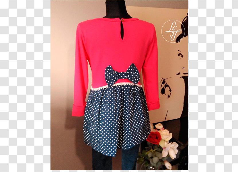 Polka Dot 오드리 헵번 스토리(반양장) Fashion Blouse Dress - Black Transparent PNG