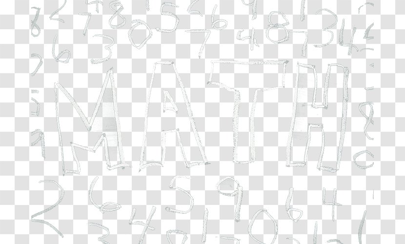 White Pattern - Texture - Chalk Numeric Letters Transparent PNG