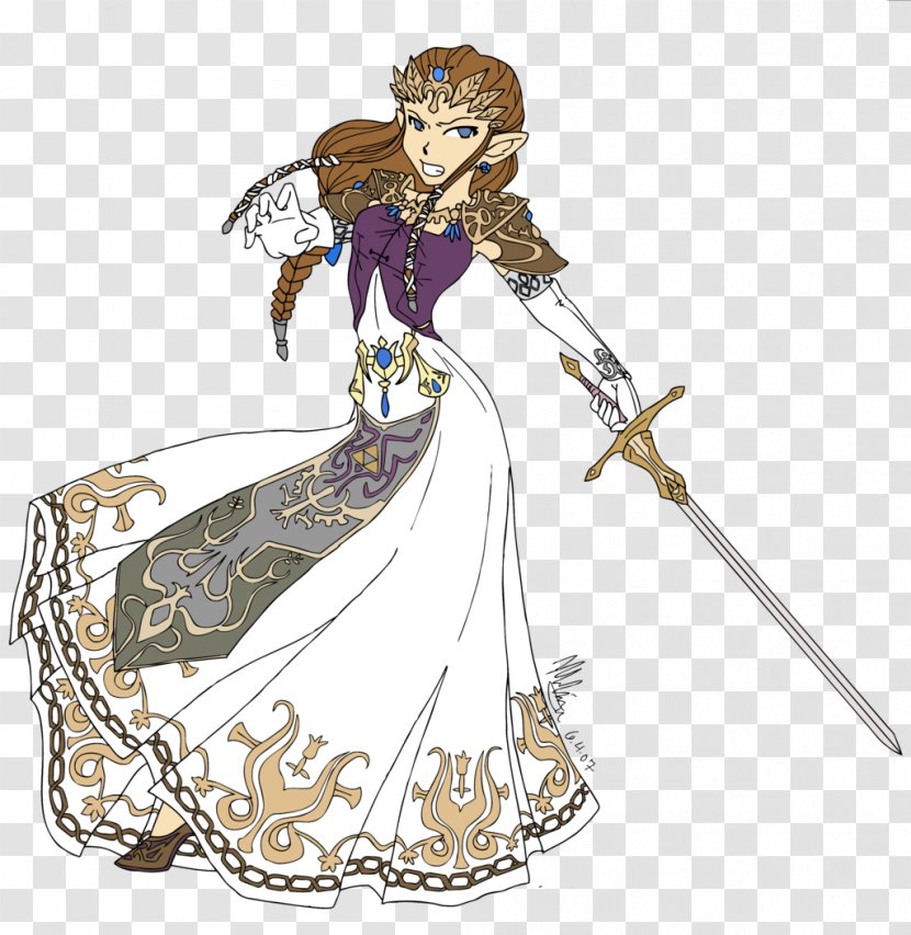 Drawing Princess Zelda Art - Frame - Wind Transparent PNG