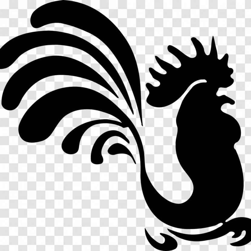 Rooster Chinese Zodiac New Year Clip Art - Silhouette - Rooster. Transparent PNG