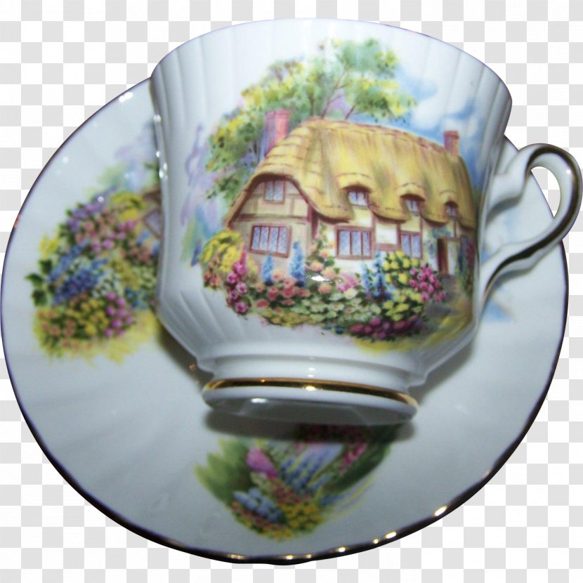 Plate Teapot Porcelain Bone China - Cottage Transparent PNG