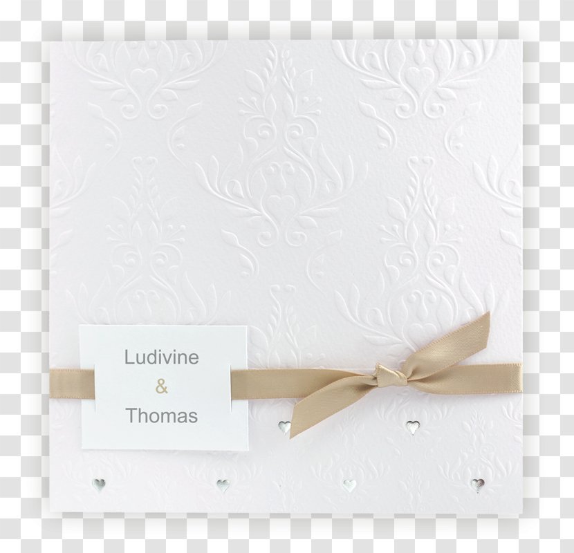 In Memoriam Card Mariage Blanc Marriage Paper White - Point Transparent PNG