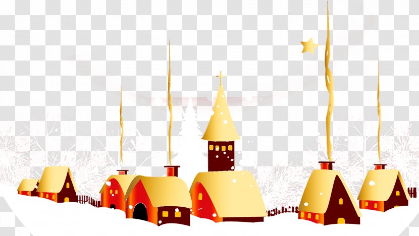 Christmas Gift New Year Dream - Lighting - Snow House Transparent PNG