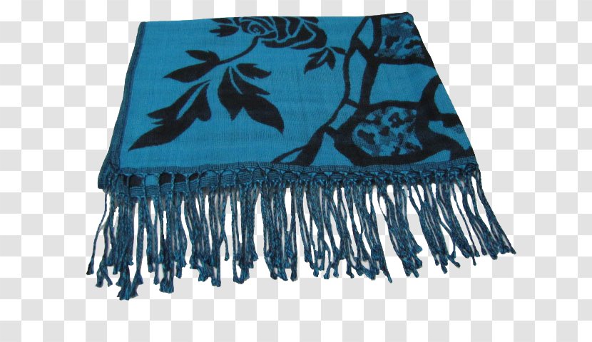 Pashmina Goat Shawl Silk Natural Fiber - Turquoise Transparent PNG