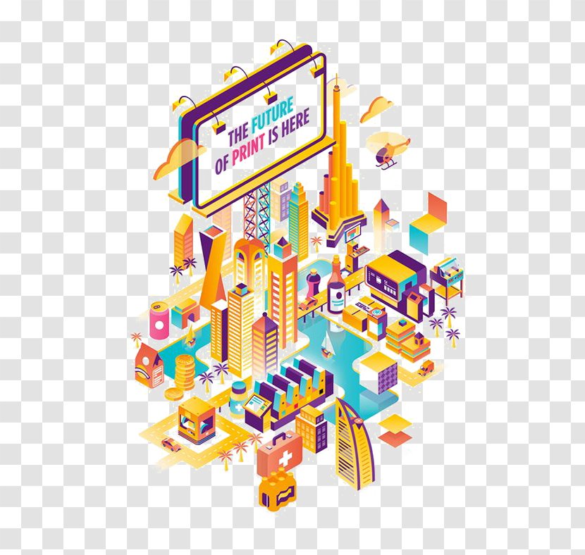 Isometric Projection Drawing Graphics In Video Games And Pixel Art Illustration - Creative City Transparent PNG