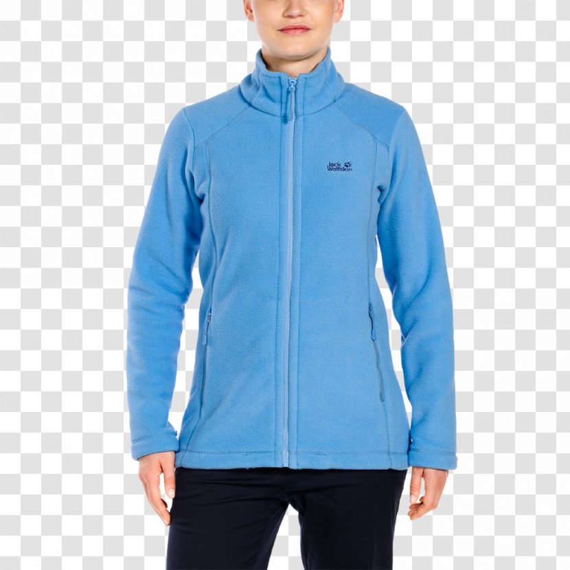 Polar Fleece Hood Jack Wolfskin Jacket Clothing - Cobalt Blue Transparent PNG