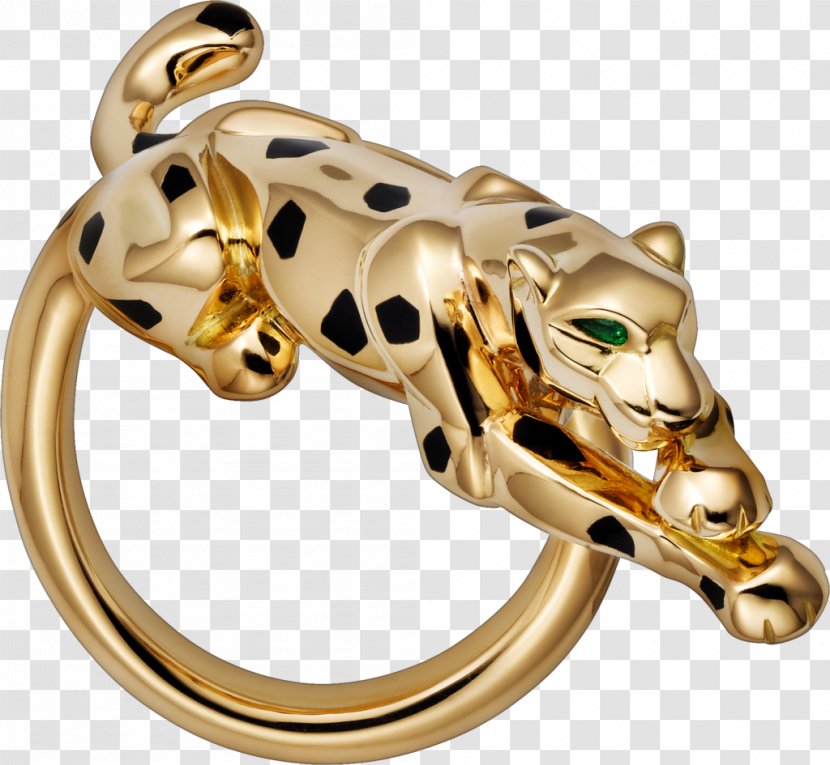 Leopard Cartier Earring Jewellery - Watch Transparent PNG