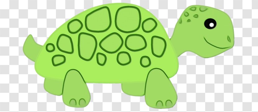 Green Tortoise Turtle Animal Figure Reptile - Wet Ink - Pond Toy Transparent PNG