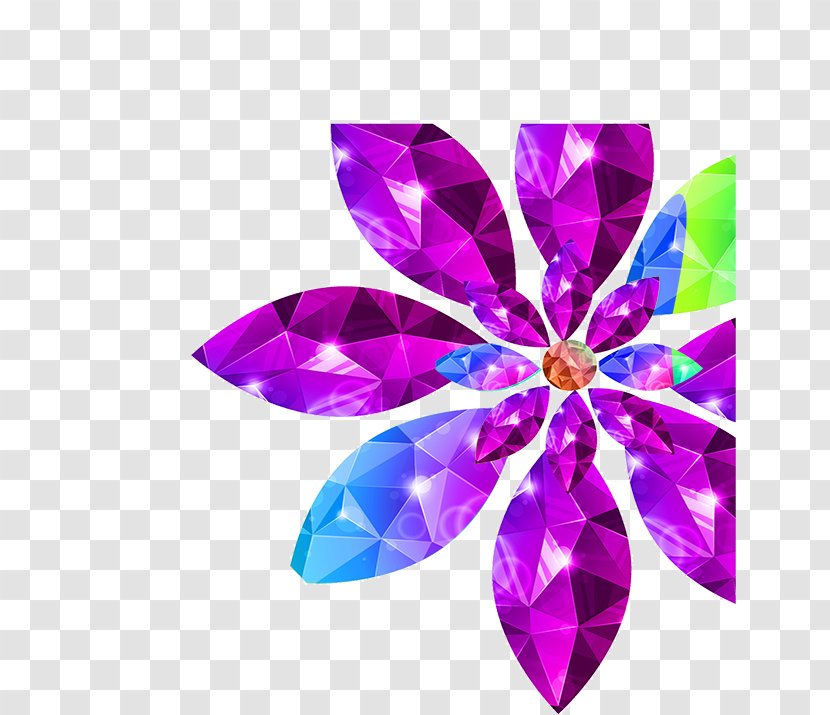 Purple Poster Fundal - Flower - Diamond Transparent PNG