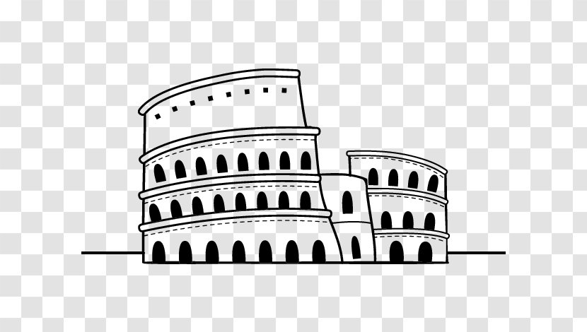 Colosseum Drawing Ancient Rome Coloring Book - Monochrome Photography Transparent PNG