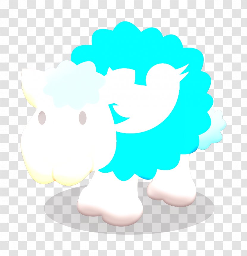 Sheep Icon Social Network Twitter - Turquoise - Meteorological Phenomenon Transparent PNG