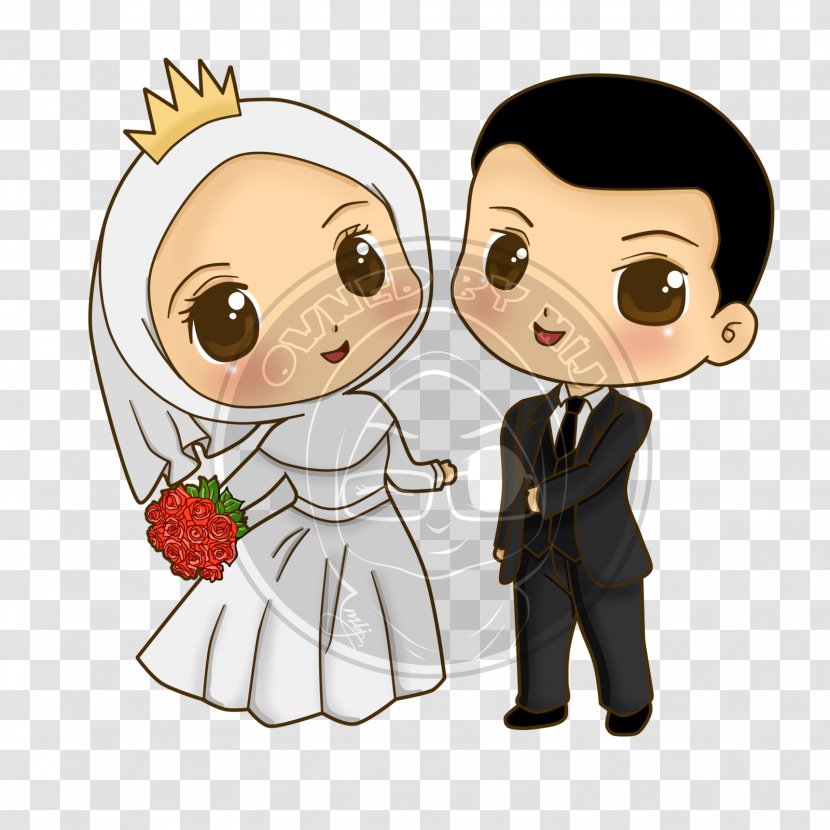 Wedding Invitation Cartoon Drawing - Muslim Transparent PNG