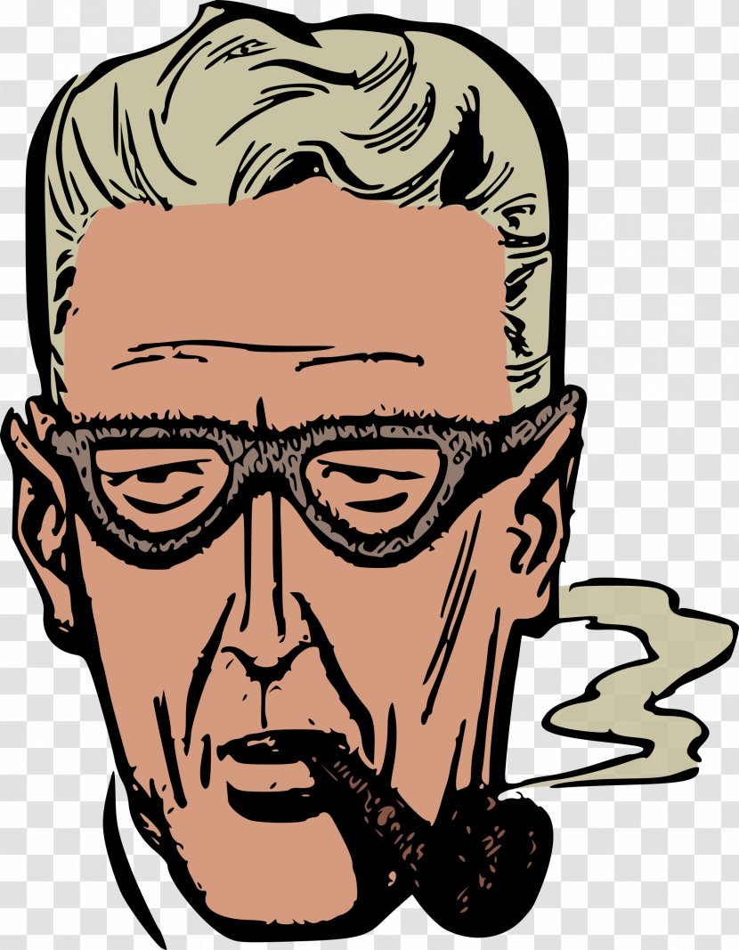 Cigarette Smoking Man Face Clip Art - Eyewear - OLD MAN Transparent PNG