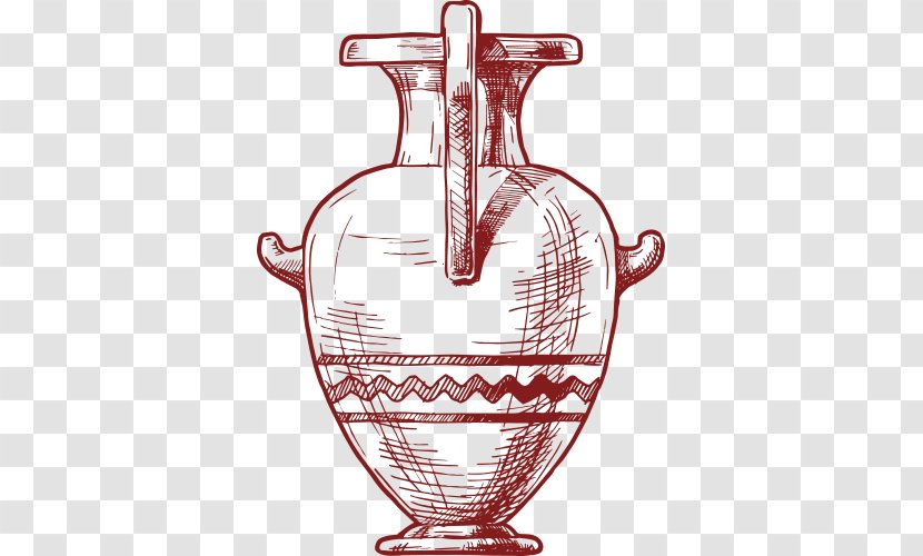 Pottery Of Ancient Greece Drawing Vase - Tree Transparent PNG
